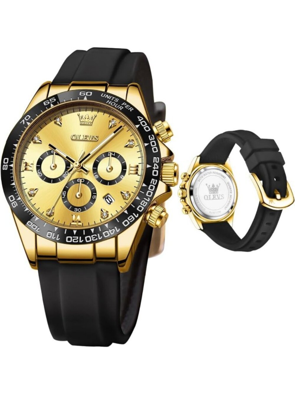 Luxury Diamond Women's Watch - Waterproof Stainless Steel Bracelet, Analog Date